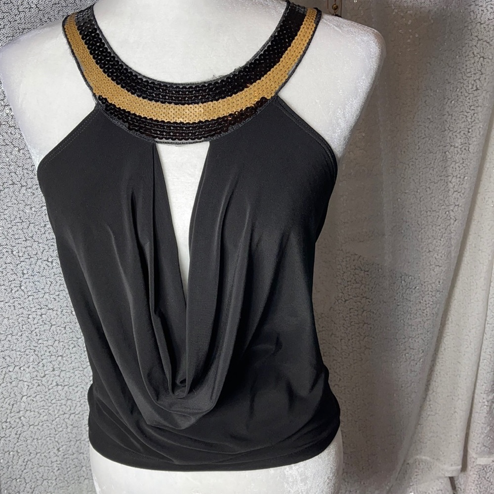 Sirens black sequin blouse